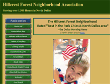 Tablet Screenshot of hillcrestforest.org